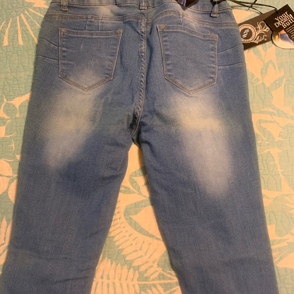 B.O.B Light Blue Rip Jeans - Picture 6 of 8